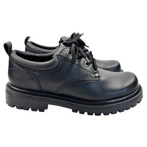 Mossimo Supply Co Mens Black Faux Leather Casual Oxford Shoes Lace Up Size 7